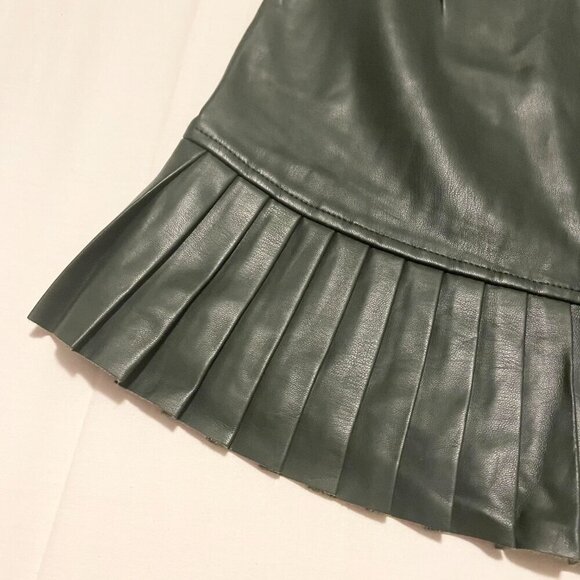 Zara Pleated Faux Leather Mini Skirt Size Small - Picture 14 of 16